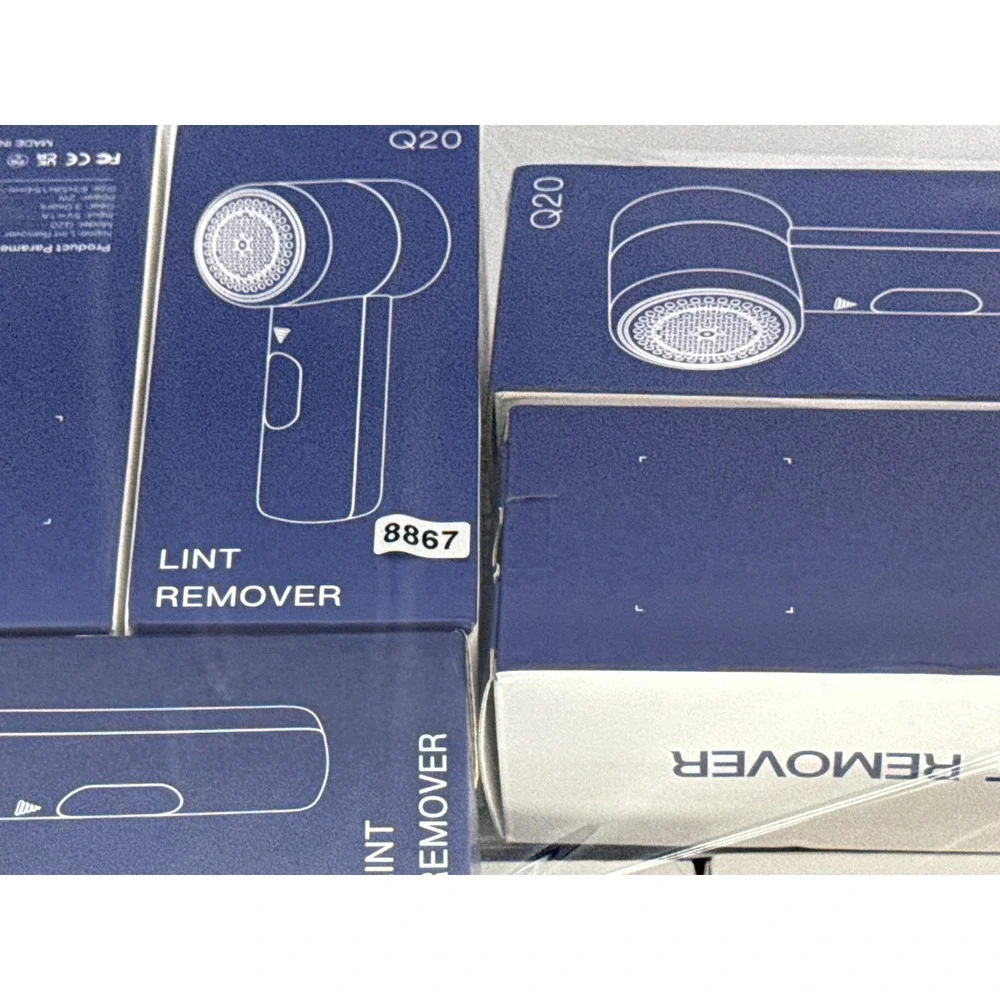 Lot of 14 Q20 Portable Electric Lint Remover Blue Plastic Fabric Shaver